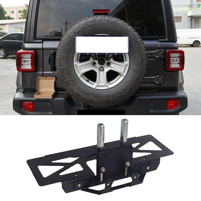 Car Rear Spare Tire License Plate Bracket Holder Fit for JL 2018-2020