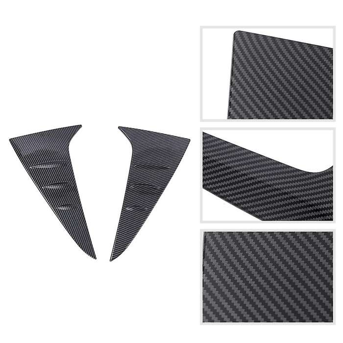Car Rear Spoiler Side Window Trim Frame Sticker Cover Decoration for Sienna 2021 2022 Black