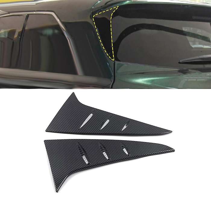 Car Rear Spoiler Side Window Trim Frame Sticker Cover Decoration for Sienna 2021 2022 Black