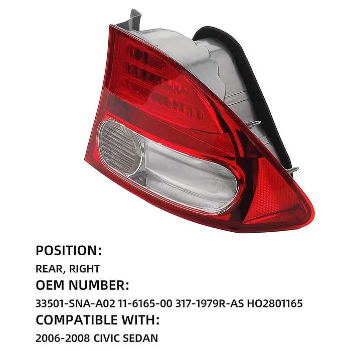 Car Rear Taillight Brake Light for 2009 2010 2011 33551SNAA51 HO2818138 Right