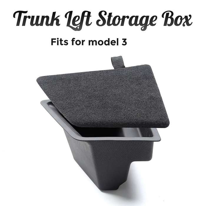 Car Rear Trunk Left Side Storage Box Flocking Organizer Containers Car Interior for 2021