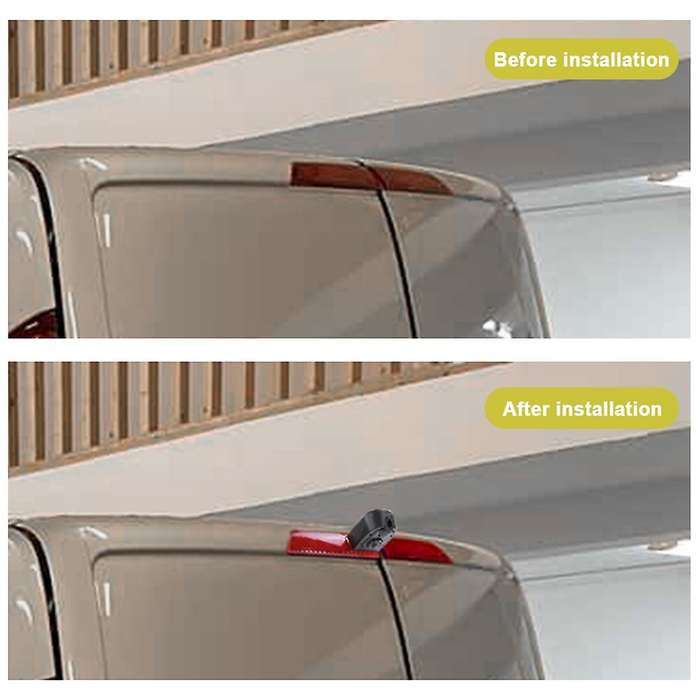 Car Rear View Brake Light Backup Camera for Transit Custom 2016 5Th After with 7 Inch Rearview Mirro