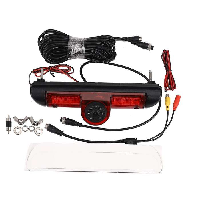 Car Rear View Brake Light Camera Car Reversing Camera 8Led Light Infrared Night-Vision Camera for Du