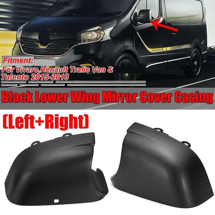 Car Rear View Lower Wing Mirror Cover Cap Casing Bottom for Vivaro Trafic Van Talento 2015-2018