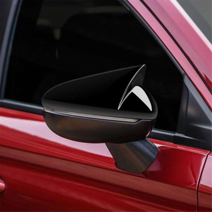 Car Rear View Mirror Cover Side Wing Mirrors Cover Housing Cap for City 2020 Gloss Black Rhd