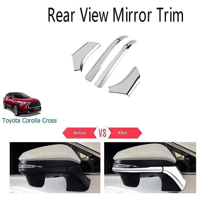 Car Rear View Mirror Trim Sequins Rear View Mirror Decoration Strips Cover for Corolla Cross XG10 2