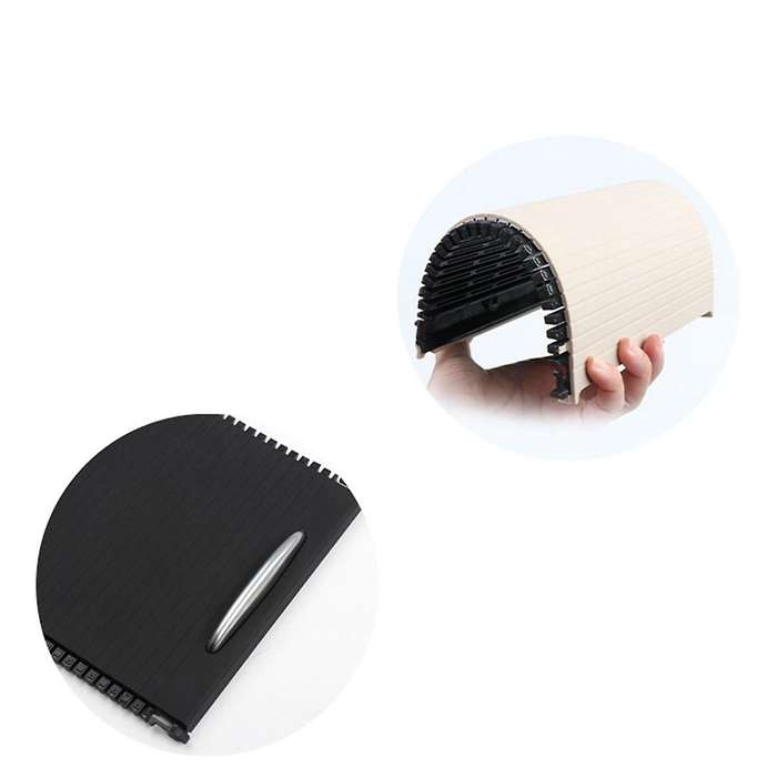 Car Rear Water Cup Holder Roller Blind for E Class W212 2009-2015 Rear Storage Box Roller Blind Blac
