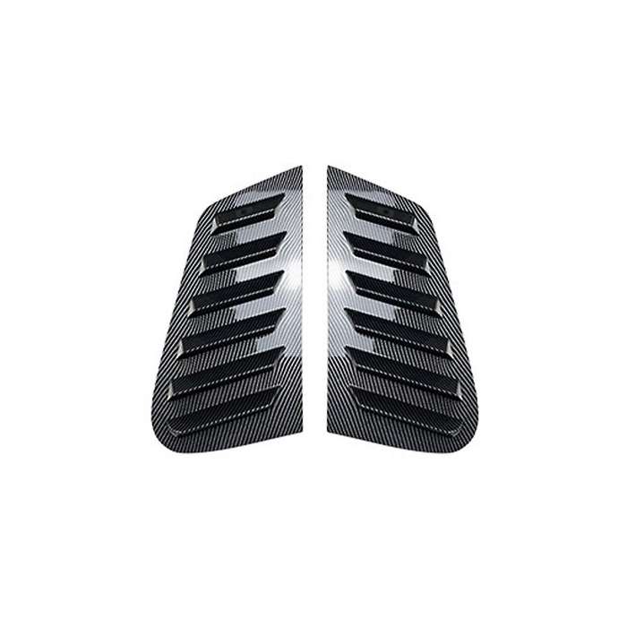 Car Rear Window Louver Shutter Side Vent Cover Trim 9n 2001-2009 Carbon Fiber