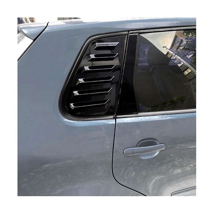 Car Rear Window Louver Shutter Side Vent Cover Trim for 9n 2001-2009 Bright Black