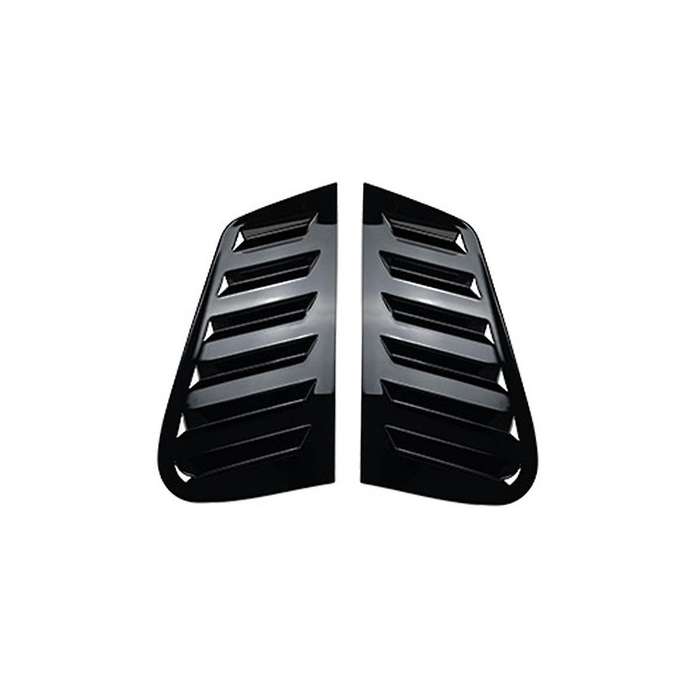 Car Rear Window Louver Shutter Side Vent Cover Trim for 9n 2001-2009 Bright Black