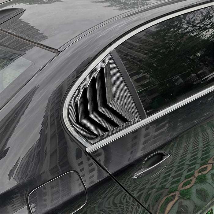 Car Rear Window Shutter Cover Trim Window Louver Side Vent Trim for 5 Series E60 2004-2010 Carbon F