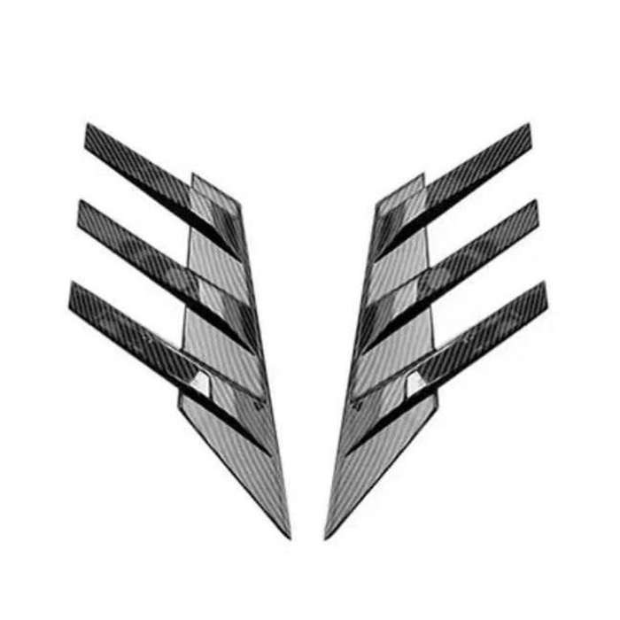 Car Rear Window Side Spoiler Splitter Trim Triangle Louver Window Sunshade for -V V 2022 2023(Carbo