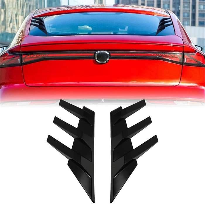 Car Rear Window Side Spoiler Splitter Trim Triangle Louver Window Sunshade for -V V 2022 2023(Carbo