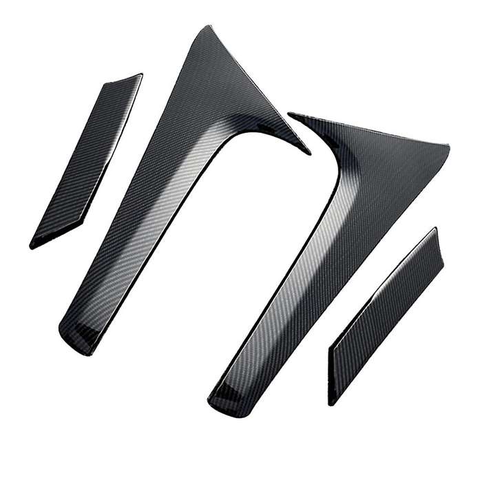 Car Rear Window Side Spoiler Canard Splitter Decorative Frame Trim for Refit 2020 2021 Carbon Fiber