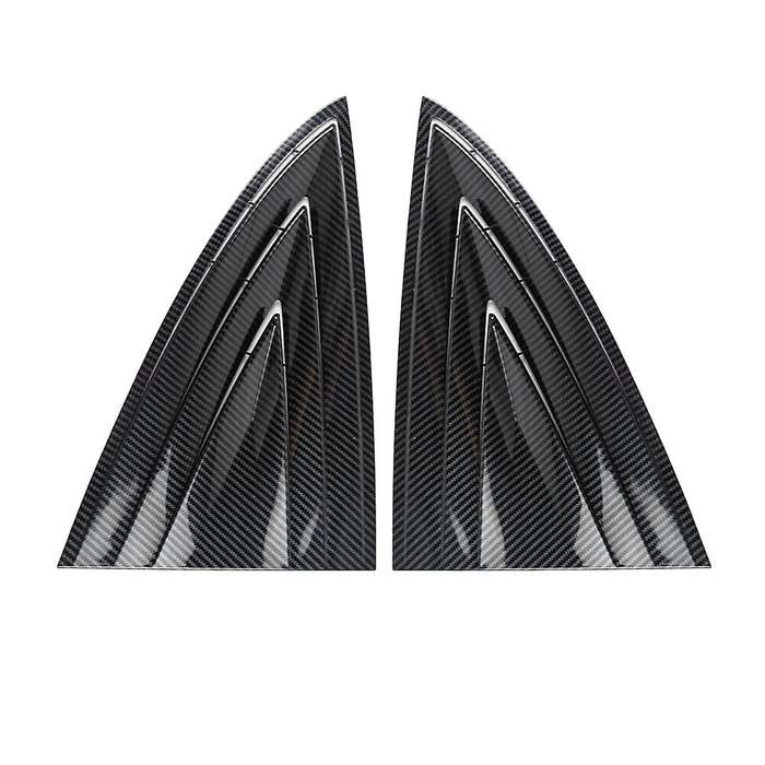 Car Rear Window Triple-Cornered Louver Shutter Cover Window Louvers Spoiler Panel for Model 3 2017-2