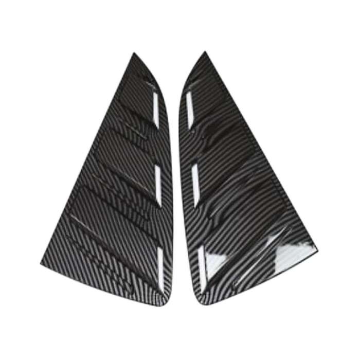 Car Rear Windows Triangle Blinds Cover Stickers for 2011-2017 Abs Cover Stickers(carbon)