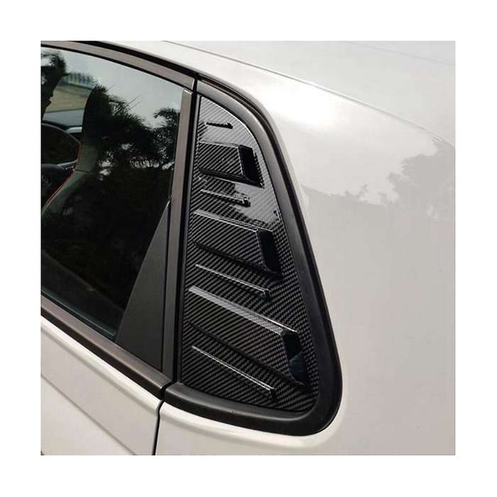 Car Rear Windows Triangle Blinds Cover Stickers for 2011-2017 Abs Cover Stickers(carbon)
