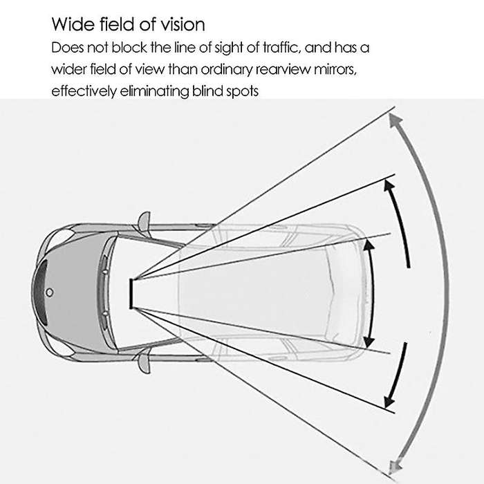 Car Rearview Mirror Powerful Suction Cup Car Interior Mirror Vision Plane Auxiliary Mirror Modified