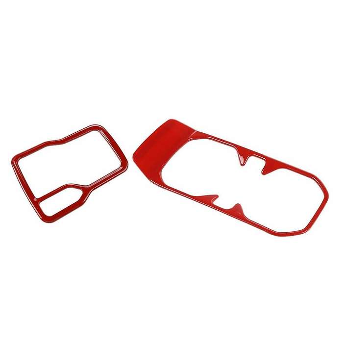 Car Red Gear Shift Panel Water Cup Holder Cover Trim for JL 2018-2020