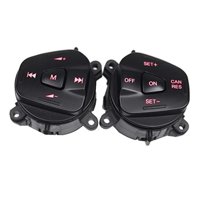 Car Red LED Steering Wheel Right Left Cruise Control Switch Button for Fiesta MK7 MK8 Escort Ecospo