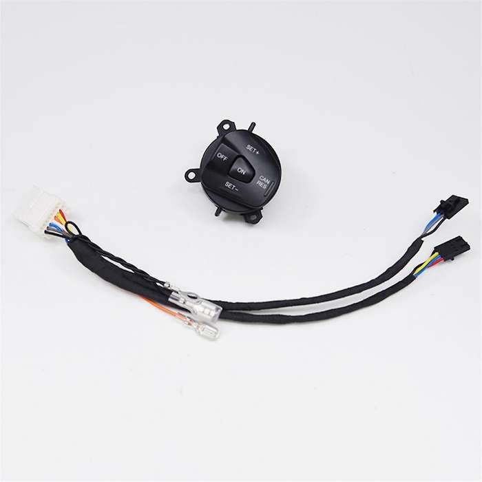 Car Red LED Steering Wheel Right Cruise Control Switch Button with Wiring for Fiesta MK7 Escort Eco
