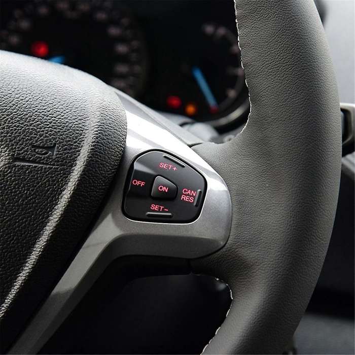 Car Red LED Steering Wheel Right Cruise Control Switch Button with Wiring for Fiesta MK7 Escort Eco