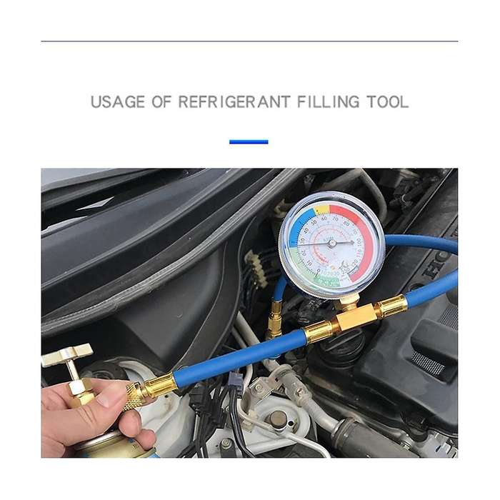 Car Refrigerant Charging Pipe with Measuring Gauge Car Air Conditioner Tools Freon R134 Air Conditio