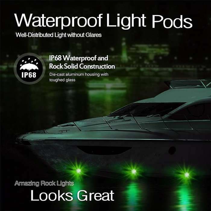 Car RGBW LED Rock Lights, with Smart APP Control, 64 Multicolor Underglow Neon Light Pods for Truck,