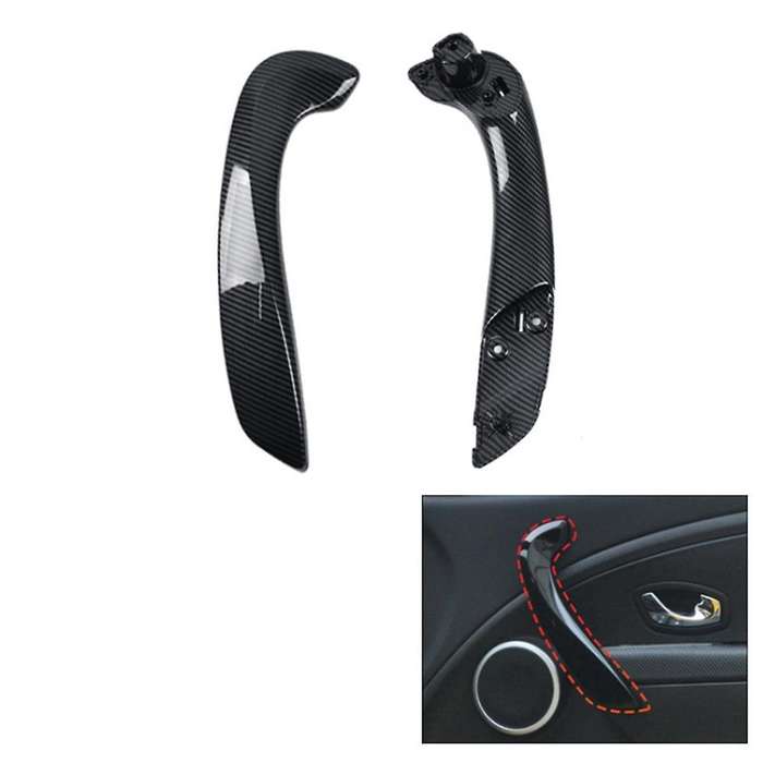 Car Right Front Inner Door Handle Assembly 809540001R 809600007R for 3 2008-2016 Carbon Fiber Patter