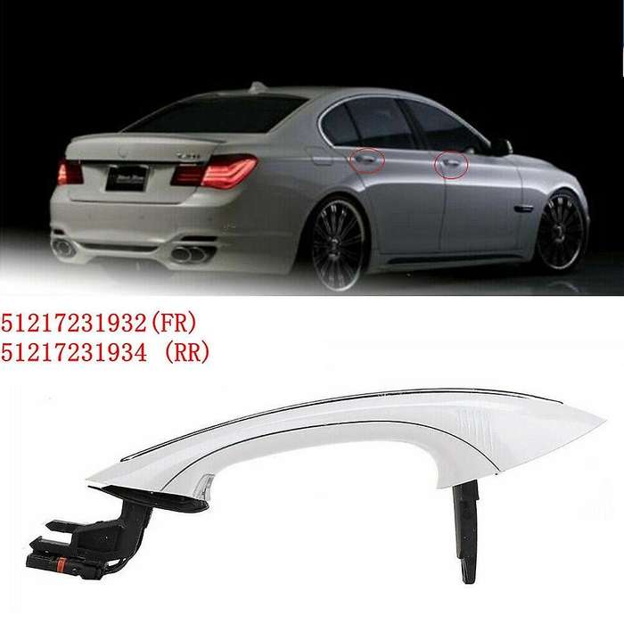Car Right Front Outer Door Handle with Comfortable Entry with Light for - 5 Series F10 520D 2009-201