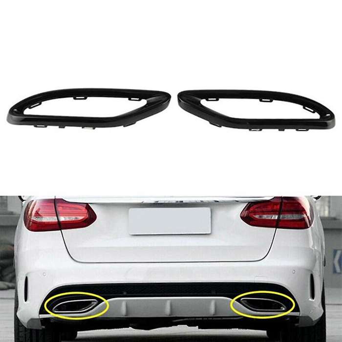 Car Right Rear Exhaust Tailpipe Trim Cover 2058852321 for C-Class W205 2013-2017