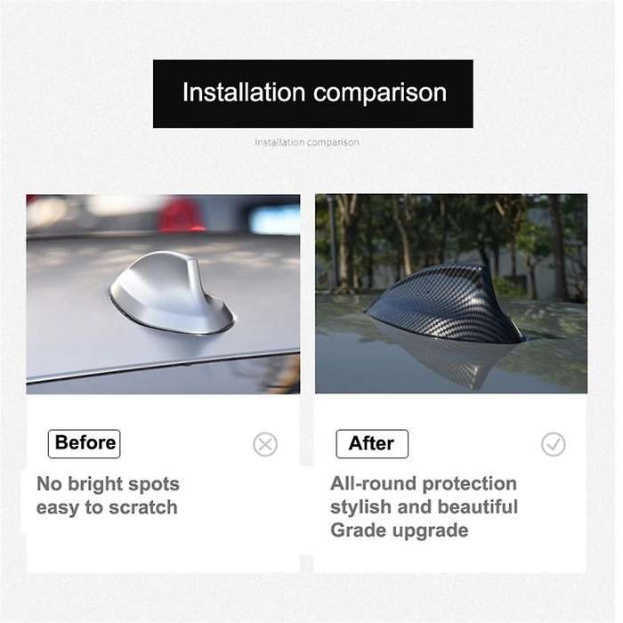 Car Roof Fin Antenna Cover Carbon Fiber Decoration Trim for 3 Series G20 5 Series G60 M3 G80 G82