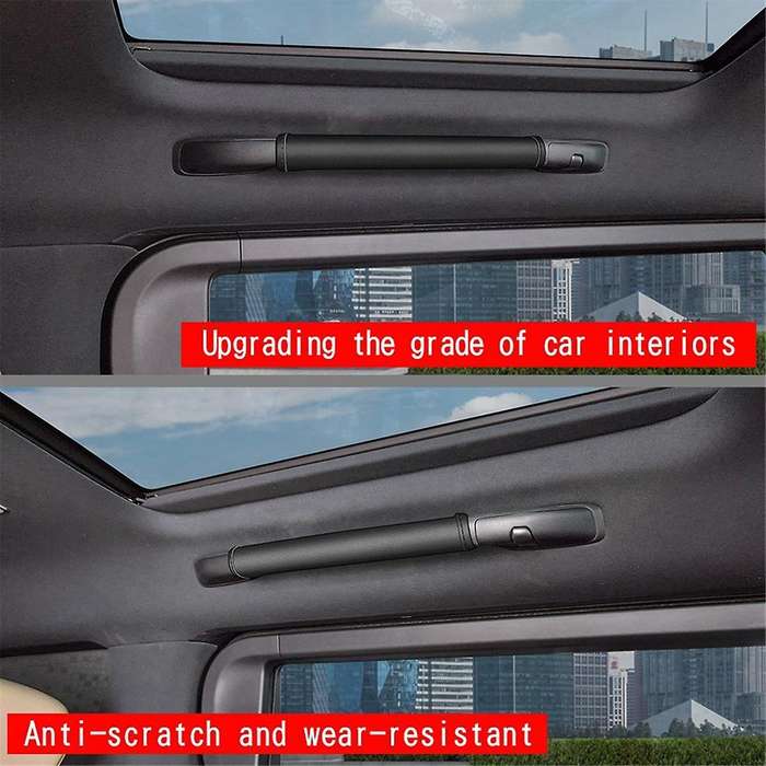 Car Roof Handle Leather Protection Pads with Sponge for ALPHARD/VELLFIRE 40 Series 2023+ Interior Ac