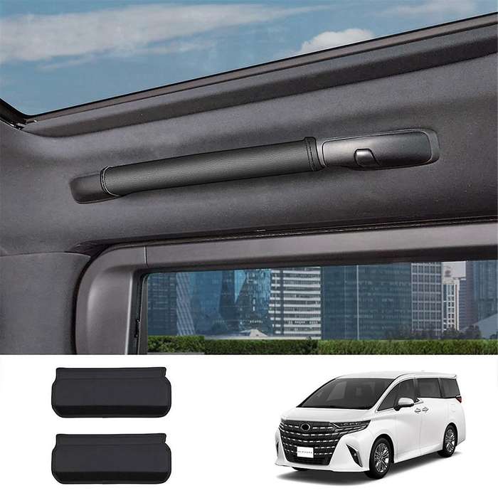Car Roof Handle Leather Protection Pads with Sponge for ALPHARD/VELLFIRE 40 Series 2023+ Interior Ac