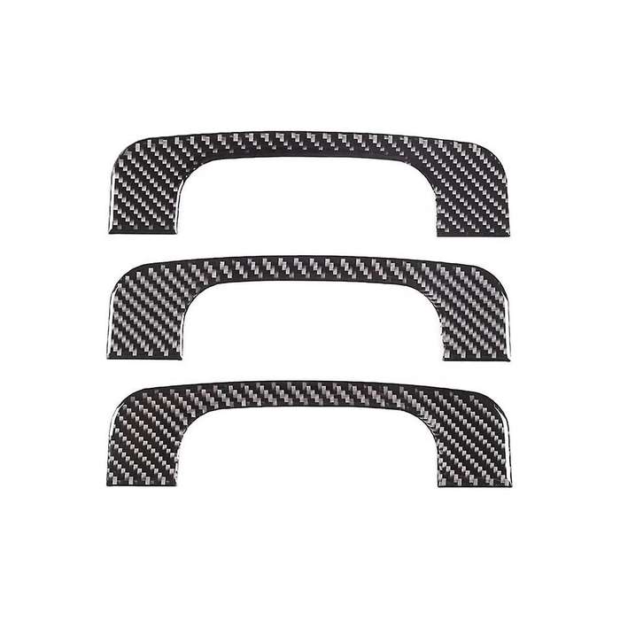 Car Roof Handle Cover Trim Decal Stickers for 2022 2023 Accessories - Soft Carbon Fiber