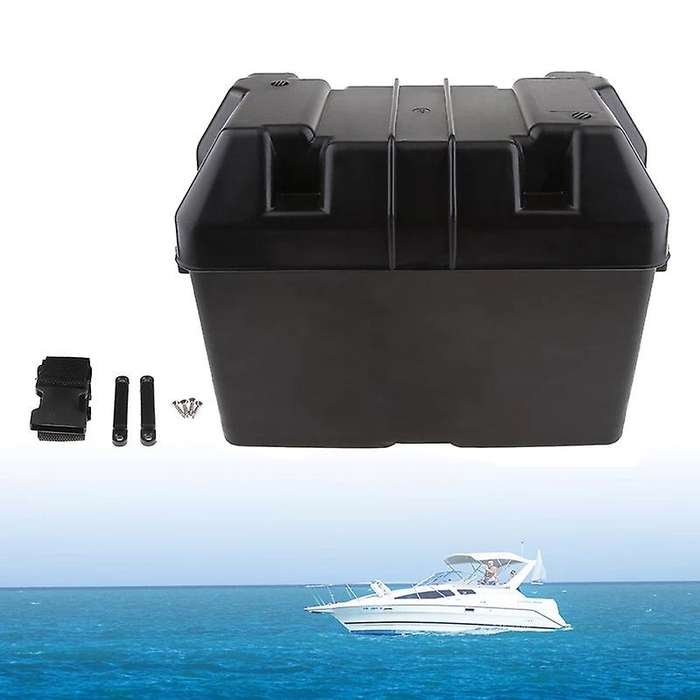 Car RV Boat Marine Smart Battery Box USB Car Charger Power Guard with Strap for Car Truck Boat Trail