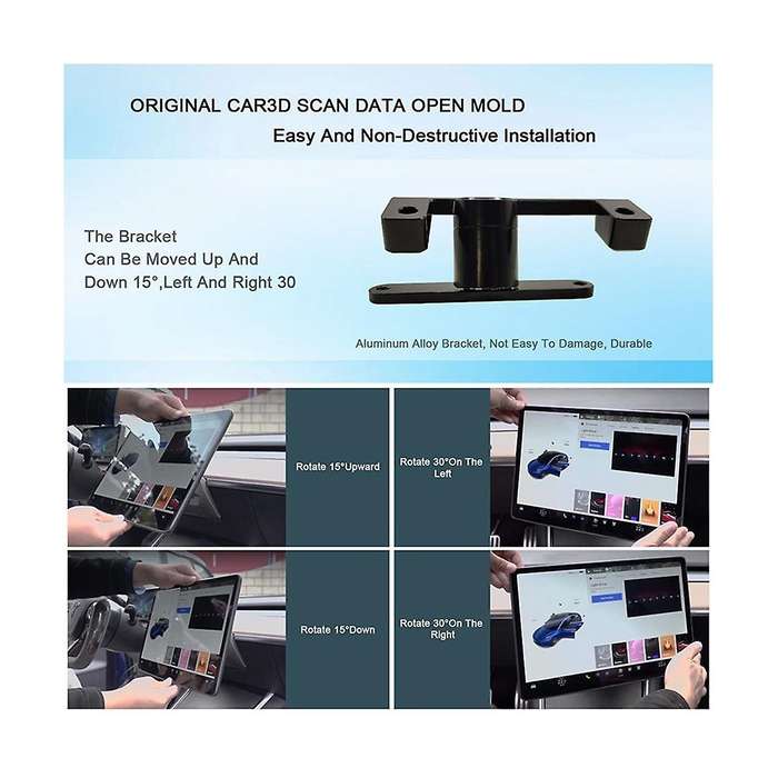 Car Screen Center Display Swivel Mount Rotation Bracket Gps Navigation Bracket for / Y 2017-2023