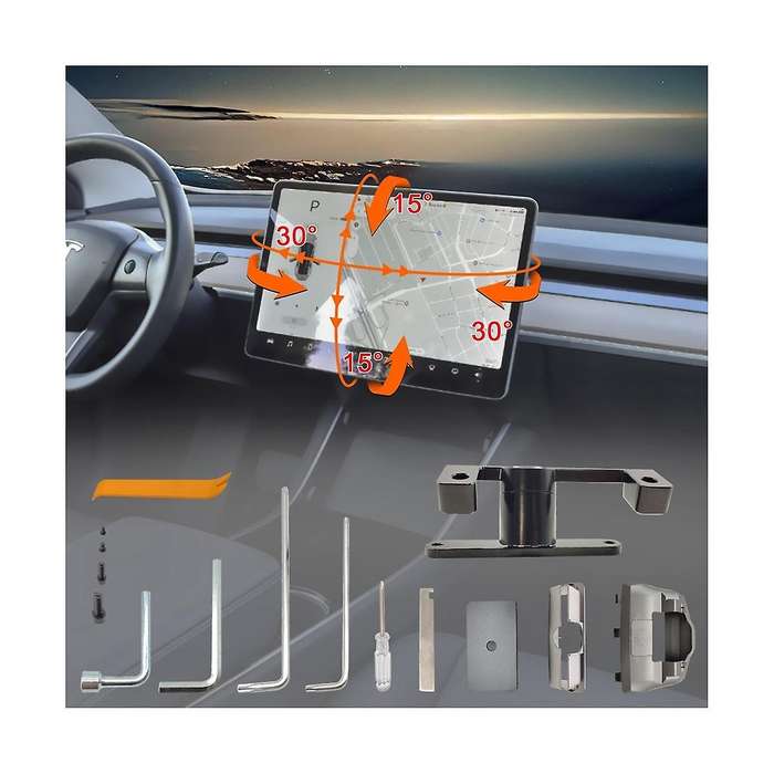 Car Screen Center Display Swivel Mount Rotation Bracket Gps Navigation Bracket for / Y 2017-2023