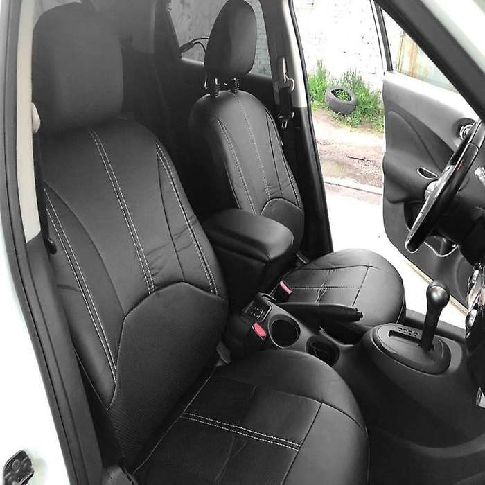 Car Seat Covers Full Set - Premium Faux Leather Automotive Front Seat Protectors for Car Truck SUV