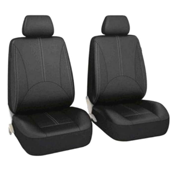 Car Seat Covers Full Set - Premium Faux Leather Automotive Front Seat Protectors for Car Truck SUV