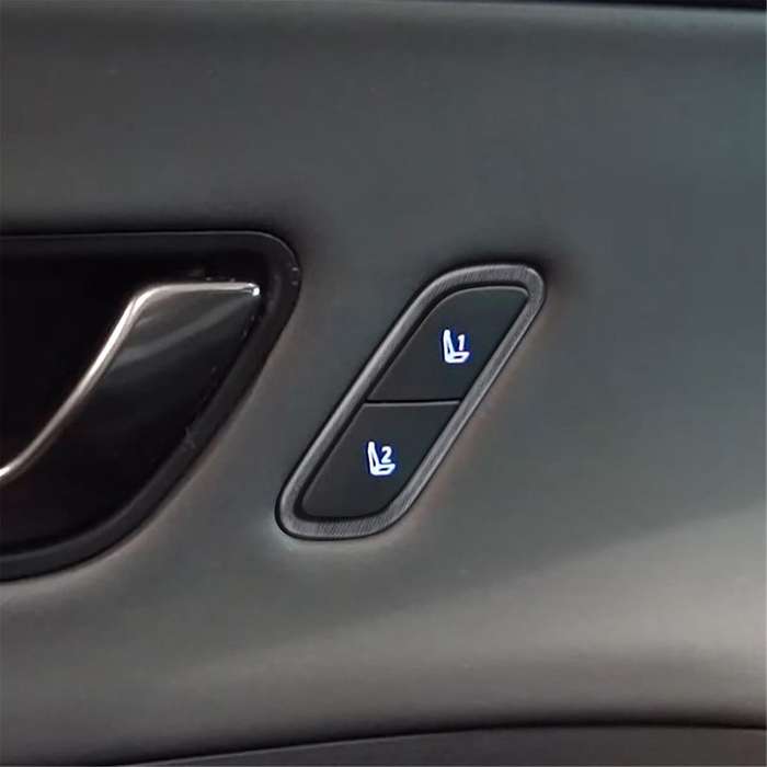 Car Seat Memory Adjustment Button Trim Frame for 2024 Car Interior Accessories Wood Grain