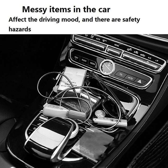 Car Seat Space Organizer Multifunctional Charging Storage Box Car Three USB Stretch Charger Charging