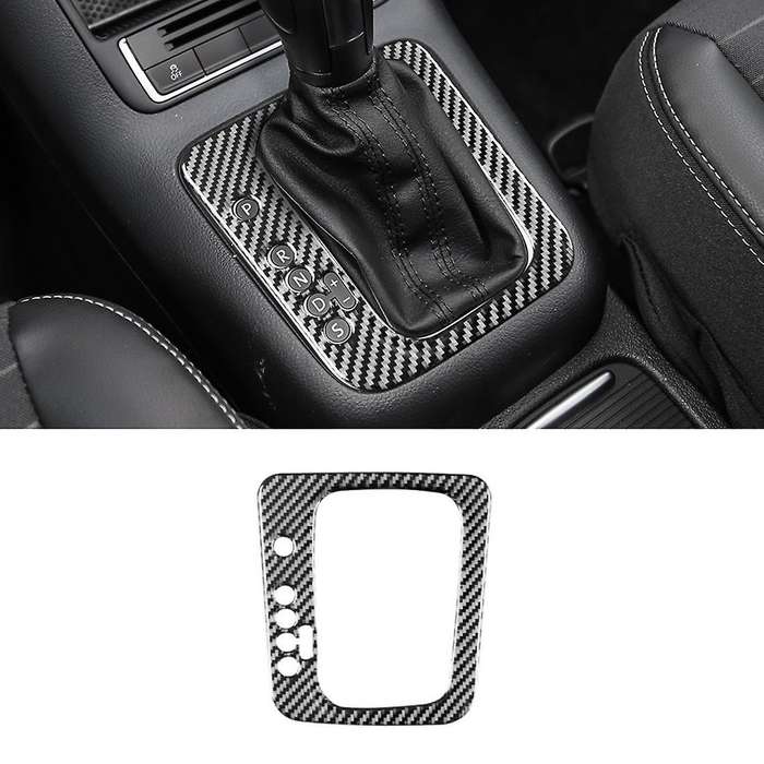 Car Shift Panel Cover Trim Sticker Soft Carbon Fiber for 2010-2016 LHD Interior Accessories