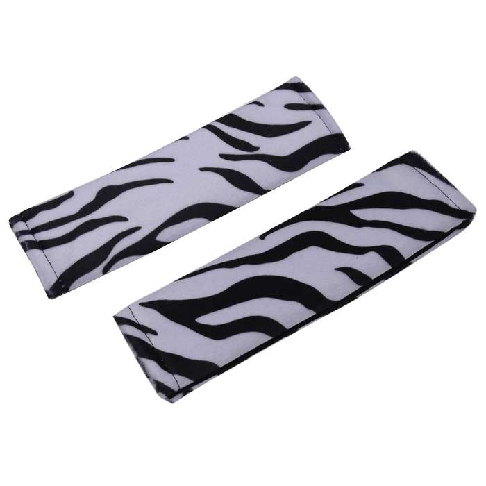 Car Short Plush White Seat Covers Set Universal Fit Most Car Seats Steering Wheel Cover Shoulder Pad
