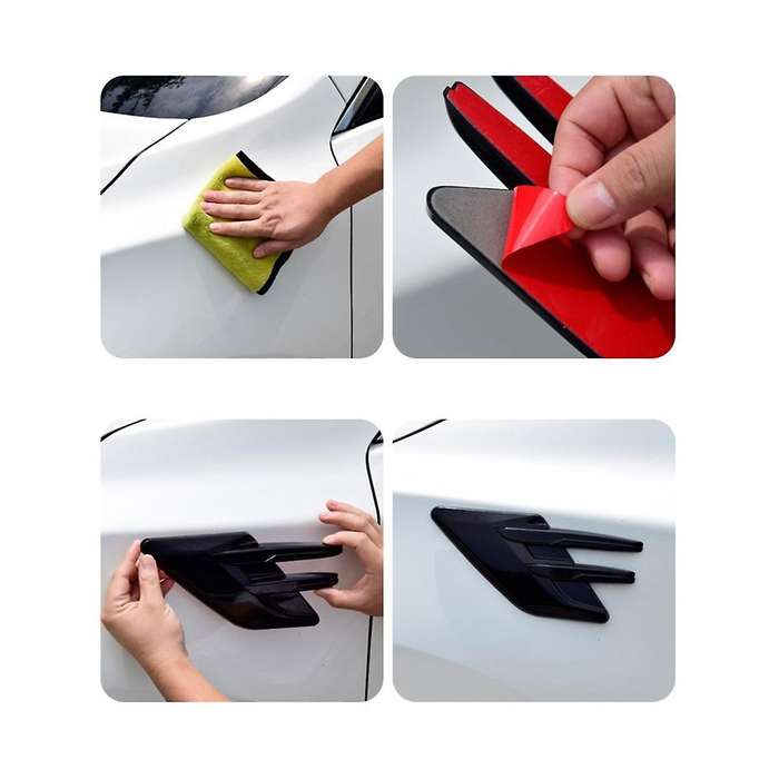 Car Side Air Intake Hood Vent Decoration Car Side Vent Hood Car Personality Modification Exterior De