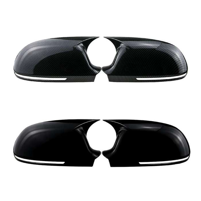 Car Side Door Mirrors Cover Auto Rearview Mirror Cap for A4 A5 B8 A3 8P A6 C6(Carbon )