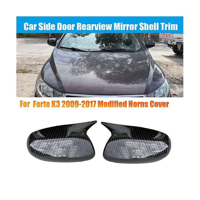 Car Side Door Rearview Mirror Shell Trim for Forte K3 2009-2017 Mirror Modified Horns Cover Caps Wi