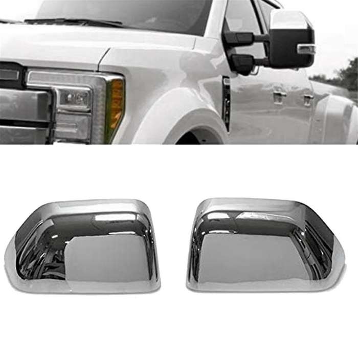 Car Side Mirror Cover for F250 F350 F450 F550 2017-2023 Upper Half Chrome Mirror Housing Car Accesso