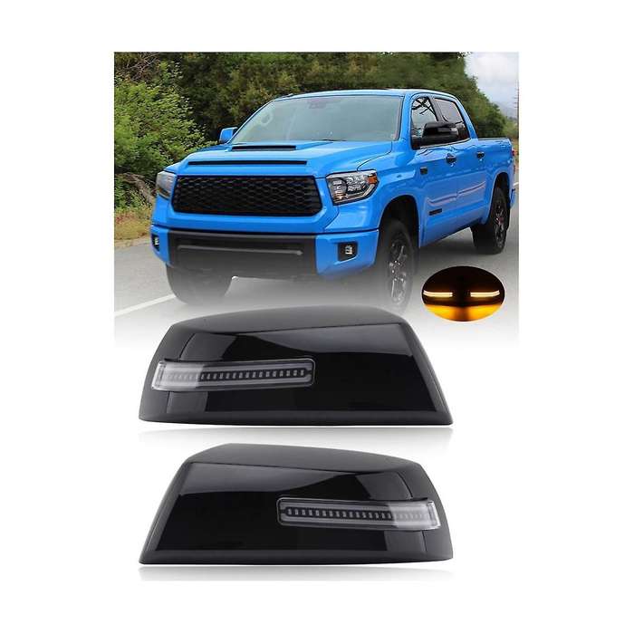 Car Side Rear View Mirror Cover Led Turn Signal for 2007-2020 Dynamic Lights Mirror Covers Black