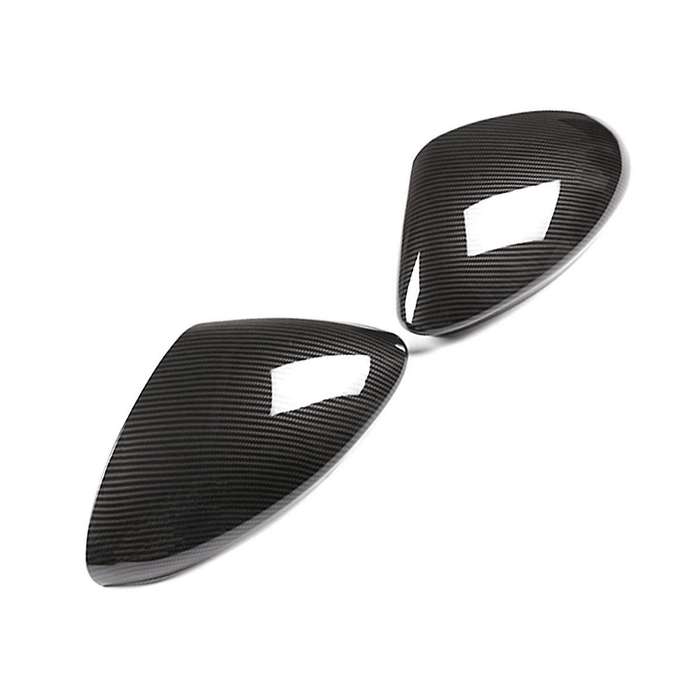 Car Side Rearview Mirror Caps Cover Carbon Fiber Style for Stelvio 2017-2020